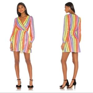 Olivia Rubin Meg Sequin Striped Dress Sz 6